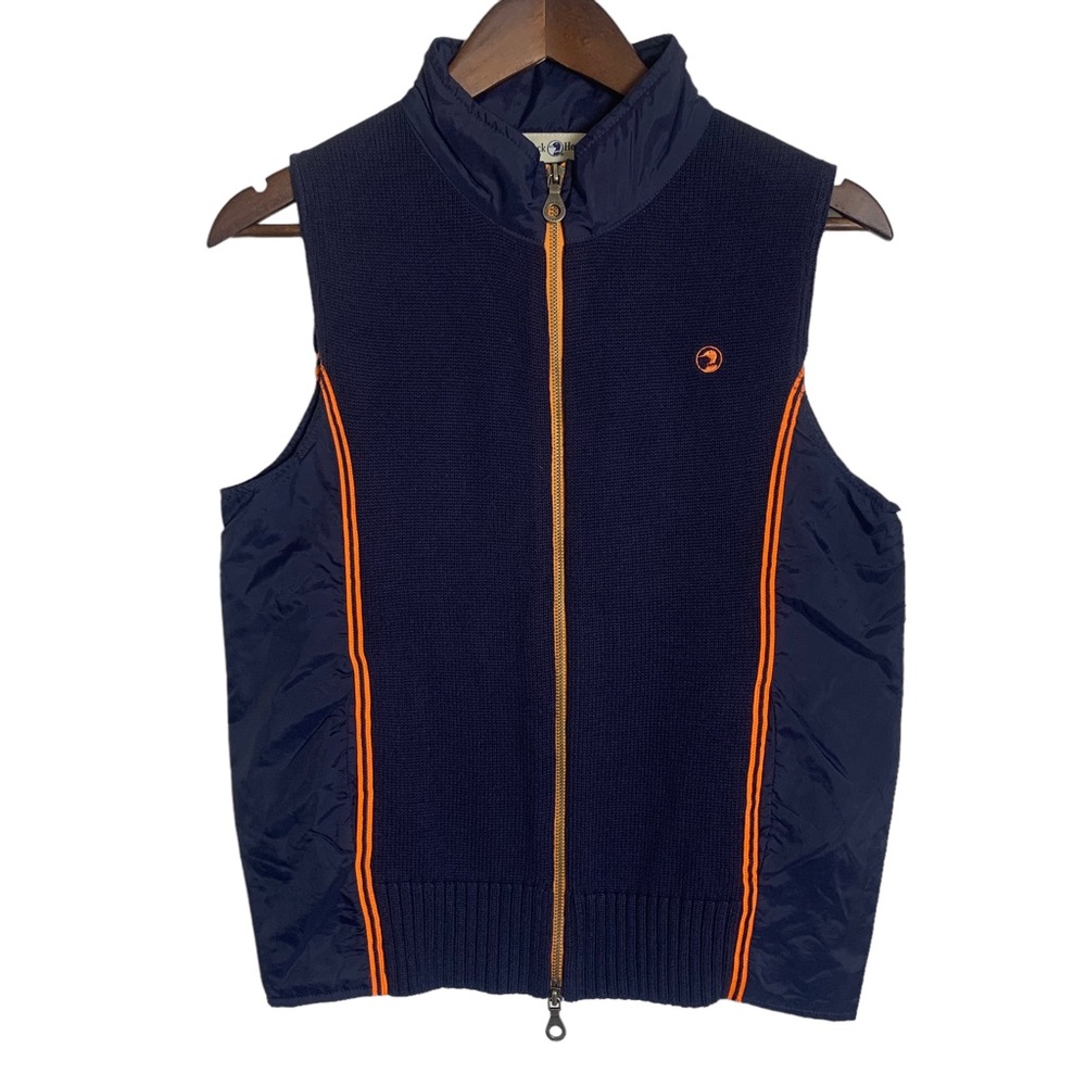 Duck Head Knit and Nylon Zip Up Vest Sz M